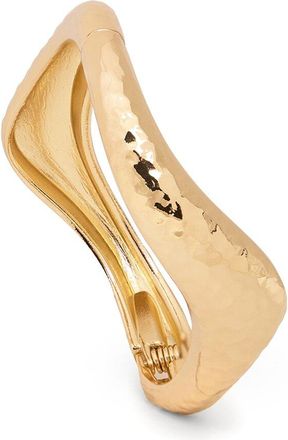 Saachi Saachi Hammered Wave Hinged Cuff Bracelet