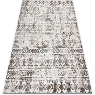 RugsX Rugsx - Alfombra Structural Sole D3732 - Azteca, Diamantes Tejido Plano Beige Beige 180x270 Cm
