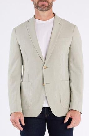 The Savile Row Company Seersucker Micro Check Sport Coat in Moss at Nordstrom Rack, Size 46Regular