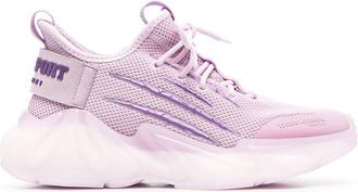 Plein Sport logo-patch lace-up sneakers - women - Fabric/Fabric/Rubber - 37 - Purple