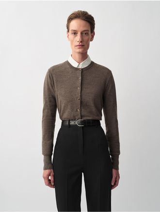 Calvin Klein Womens Lila Classic Cardigan - Dark Red - S