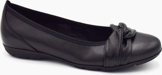 Gabor Womens RACKET 3030.02 SLIP ON BALLET PUMP - Black - Size: 5.5/EE