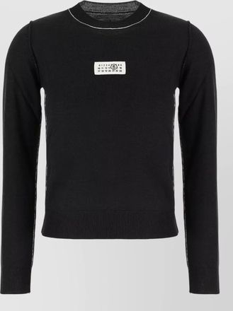 Maison Margiela virgin wool-blend ribbed crew neck sweatshirt