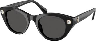 Swarovski SK6025 100187 Womens Sunglasses Black Size 47