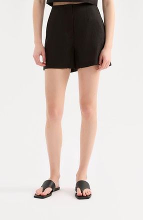 Nude Lucy Marli Linen Short in Black at Nordstrom, Size Medium
