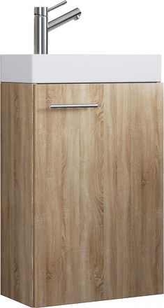 ebuy24 Ebuy24 - Set Vcm De 2 Piezas Lavadero Para Invitados Wc Ba&ntilde;o De Invitados Lavabo Juego De Ba&ntilde;o - Slito (sonoma Oak)