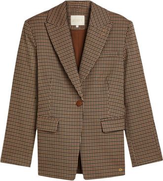 JOSH V Beryl Blazer - Dames - Jassen - Bruin - Maat: S Leer