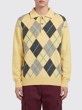 J.W.Anderson Polo in maglia in lana con motivo a rombi