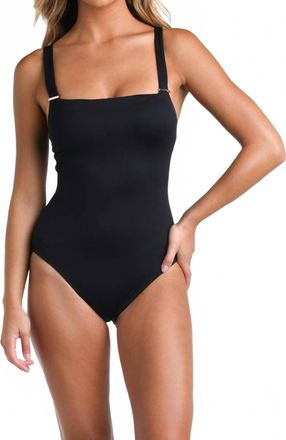 La Blanca Over The Shoulder One Piece Swimsuit In Black