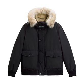 Woolrich Bomber in Pelliccia Staccabile Polar - - Jackets - Uomo - Nero - XL