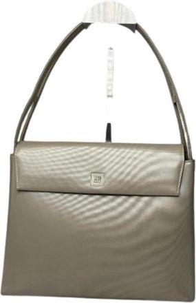 Givenchy Pre-owned Schoudertas - Dames - Vintage Schoudertas - Grijs - ONE Size - Leer - Vintage