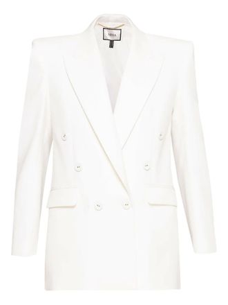 Nissa double-breasted blazer - White