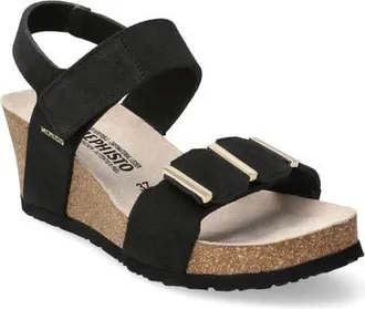 Mephisto Leonore Ankle Strap Sandal in Black at Nordstrom, Size 11