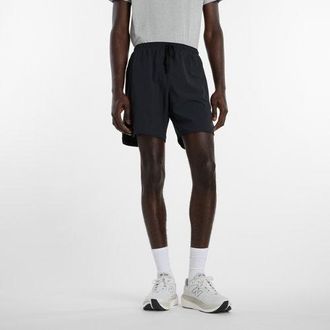 New Balance Uomo RC Essential Short 7 in Nero/Grigio, Politessuto, Taglia 2XL