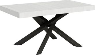 Itamoby Mesa extensible 90x160/420 cm fresno blanco patas antracita