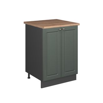 Vicco Mueble Bajo Para Fregadero Fame-line, Verde Dorado Casa De Campo/antracita, 60 Cm, Vicco