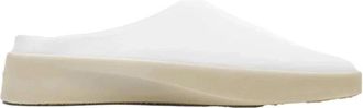 Wolf & Shepherd Mens Wolf & Shepherd Cruise Mule White Leather Slip On Casual Shoes HAWK1510