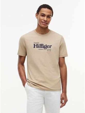 Tommy Hilfiger Mens Nautical Hilfiger Logo T-Shirt - Batique Khaki - XXL