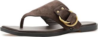 Franco Sarto Mavie Womens Sandals Umber Dark Brown Suede : 6.5 M, Leather/Suede
