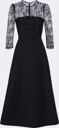 Valentino Crepe Couture lace-trimmed midi dress