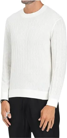 A|X Armani Exchange Truien & Vesten, Heren, Wit, L, Wol, Pullover met ronde hals