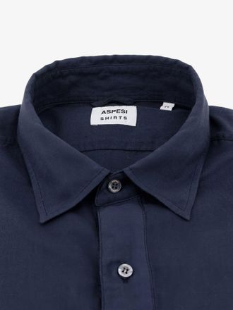 Aspesi Mens Shirt Cotton Blue