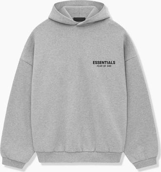 Fear of God Womens Fear of God Essentials Fleece Hoodie Light Heather Grey - Size: 18/16