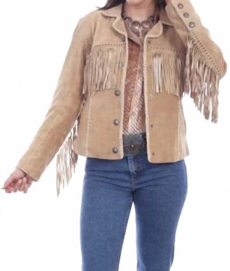 Scully Suede Fringe Jacket In Old Rust
