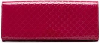 Gucci Pre-owned Wallets, female, Pink, Size: ONE SIZE Pre-owned Vintage Leather Clutch