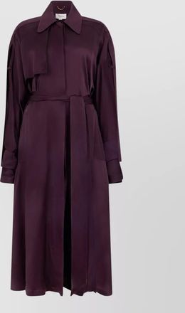 Victoria Beckham long trench coat contrast border detail