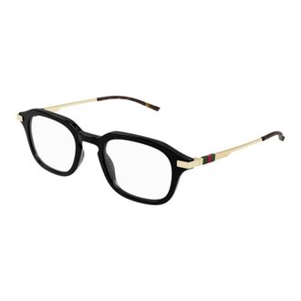 Gucci Rechthoekige Brillen - Heren - Brillen - Zwart - 49 MM - Accessoires