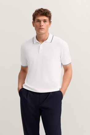 Bugatti Poloshirt BUGATTI Regular Fit, Herren, Gr. 4XL, beige (20, ecru), 65% Viskose, 35% Polyamid, unifarben, regular fit, ohne Ausschnitt, Rippb&uuml;ndchen, Sh