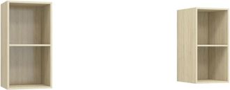 vidaXL Vidaxl - Wall-mounted tv Cabinets 2 pcs Sonoma Oak Engineered Wood