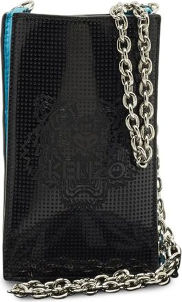 Kenzo debossed-tiger phone bag - Black