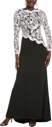 Tadashi Shoji Randall Embroidered Crepe Gown