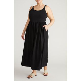 Universal Standard Cayo Cami Maxi Dress in Black at Nordstrom, Size Xx-Large