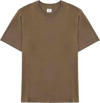 C.P. Company T-shirt con patch logo in jersey 30/1 - - Tops - Uomo - Verde - L