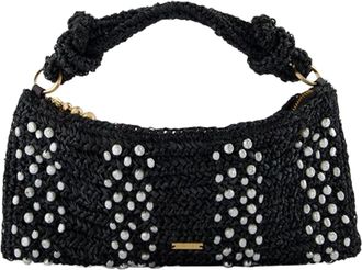 Cult Gaia Hera Nano Shoulder Bag - Cult Gaia - Raffia - Black