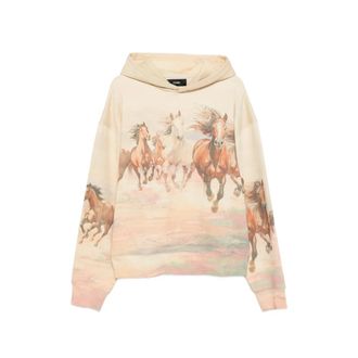 Amiri Horses Os Hoodie Print Sweatshirt