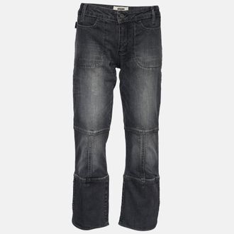 Moschino Dark Grey Denim Butterfly Back Detail Jeans L