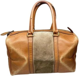 Dior Pre-owned Handbags, female, Brown, Size: ONE SIZE Pre-owned Vintage Leather Handbag