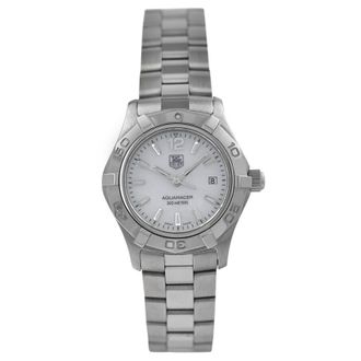 Tag Heuer Pre-owned Tag Heuer Aquaracer Quartz White Dial Ladies Watch WAF1414