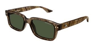 Montblanc Green Rectangular Mens Sunglasses MB0286S 004 53