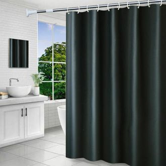 OEM Cortina De Ducha De Secado R&aacute;pido, Impermeable, De Tejido De Poli&eacute;ster, Lavable A M&aacute;quina, Semitransparente - Crezuo