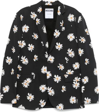 Moschino Daisy Sport Coat In Black