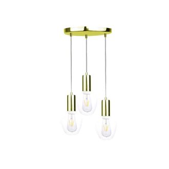 Netlighting Verre Cluster Pendant Ceiling Light Gold 30cm 3x E27