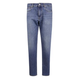 Incotex Heren, Jeans, Blauw, Maat: W30 Leer