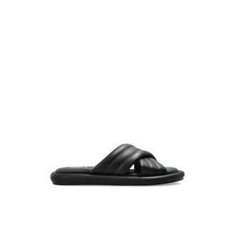 Bogner Sliders, female, Black, Size: 11 US Portofino Leather Slides