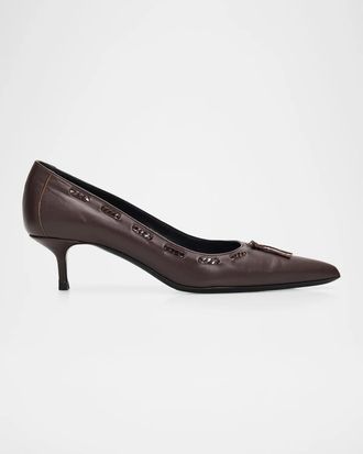 Staud 45mm Sebastian Leather Pumps
