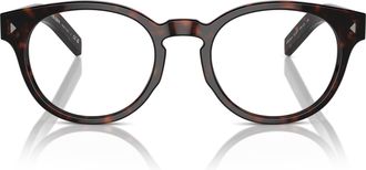 Prada 0pr A14v Round Tortoiseshell Acetate Eyeglasses